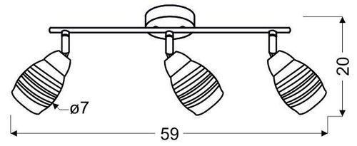 Jubilat listwa 3x10W E14 chrom na Arena.pl