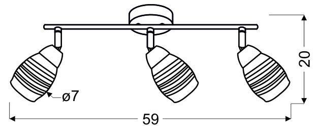 Jubilat listwa 3x10W E14 chrom zdjęcie 2