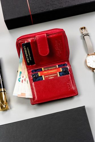 portfel damski na zatrzask i suwak - peterson na Arena.pl