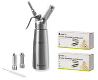 SYFON DO BITEJ ŚMIETANY HENDI 588017 STAL NIERDZEWNA + NABOJE N2O 100 SZTUK