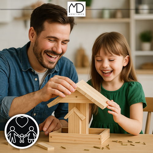 Karmnik dla ptaków domek budka DIY eko drewno ogrodowy solidny na zimę XXL na Arena.pl