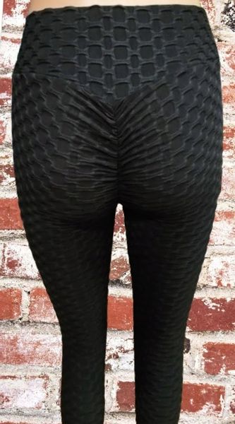 Spodnie damskie KARBOWANE black wysoki stan Push-Up S/M wyszczuplające zdjęcie 7