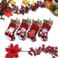 SKARPETA SKARPETKA NA PREZENTY KOMINEK RÓŻNE WZORY MIKOŁAJA ŚWIĄTECZNA 4SZT