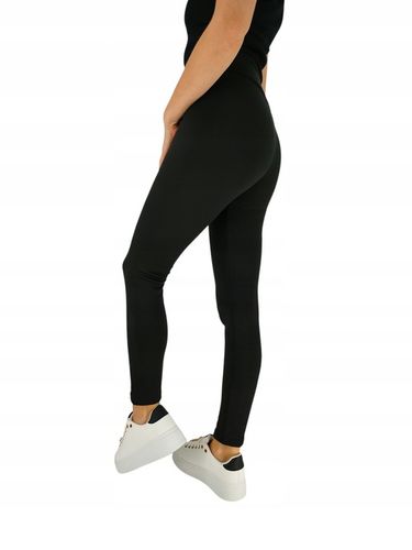 Leginsy damskie czarne kryjące z panelem ocieplane na chłodniejsze dni na Arena.pl