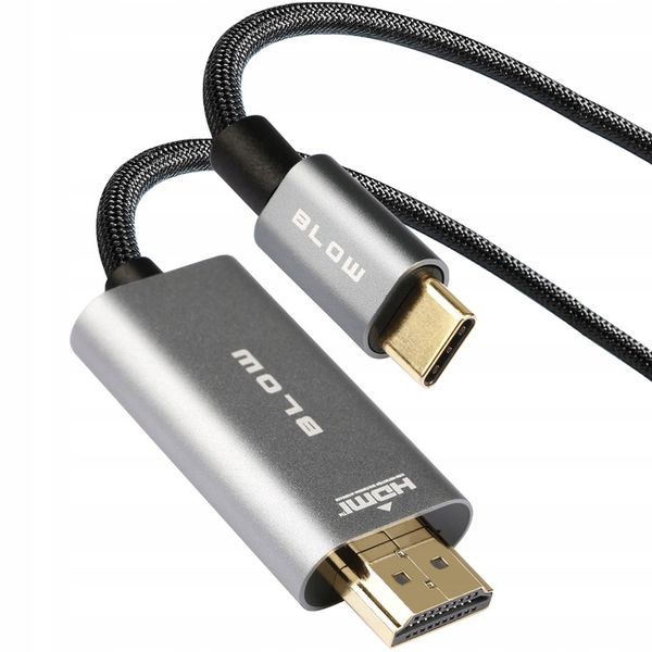 ADAPTER KABEL PRZEJŚCIÓWKA HDMI USB-C THUNDERBOLT MACBOOK PLECIONKA 2M zdjęcie 7