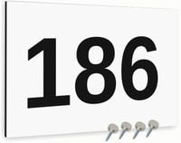 Tabliczka adresowa Aluminiowa Tablica numer domu Biała 40x30 Dowolny Napis