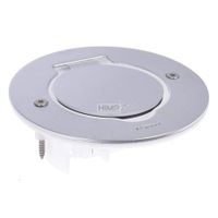 Pokrywa gniazda podłogowego, pojedyncza, okrągła, INOX Legrand 089701