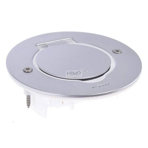 Pokrywa gniazda podłogowego, pojedyncza, okrągła, INOX Legrand 089701 na Arena.pl