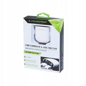 ŁADOWARKA USB DO ZAPALNICZKI Z WOLTOMIERZEM 12/24 alarm voltomierz 18-30V na Arena.pl