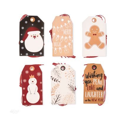 ZAWIESZKI ŚWIĄTECZNE DO PREZENTÓW ZE SZNURKIEM 24 SZT DPZS-053 na Arena.pl