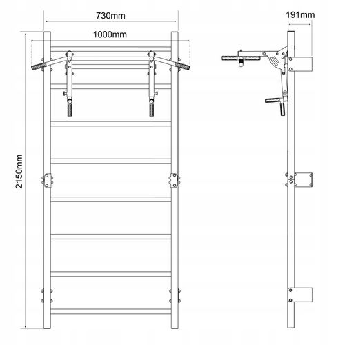 Drążek Drabinka do ćwiczeń podciągania gimnastyczna dla dzieci i na Arena.pl