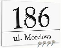 Tabliczka adresowa Dibond Tablica numer domu Biała 20x15