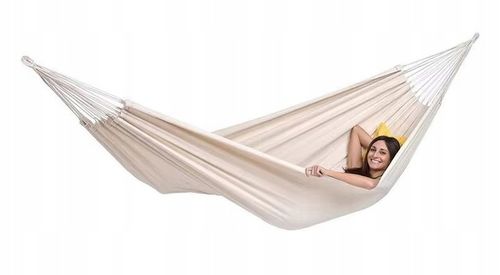 HAMAK OGRODOWY TURYSTYCZNY BOHO MOCNY DWUOSOBOWY 150x260cm TORBA BEŻ na Arena.pl