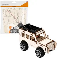 Model pojazdu drewniany 3d do składania samochód auto z silnikiem
