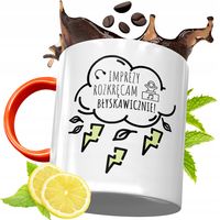 Kubek Pomarańczowy Dla Dja Prezent Z Nadrukiem Ze Zdjęciem