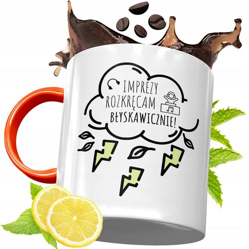 Kubek Pomarańczowy Dla Dja Prezent Z Nadrukiem Ze Zdjęciem na Arena.pl