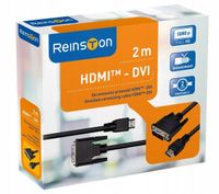 KABEL PRZEWÓD HDMI-DVI REINSTON EKK20 2 M CZARNY EKRANOWANY PRZEWÓD