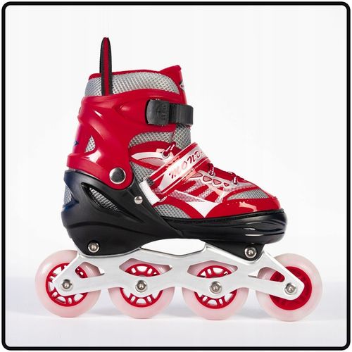 ROLKI REGULOWANE DLA DZIECI CHŁOPCA 38-41 CZARNO CZERWONE DZIECIĘCE na Arena.pl