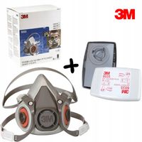 MASKA PÓŁMASKA PRZECIWPYŁOWA KOMPLETNA +FILTR P3 3M ORYGINAŁ