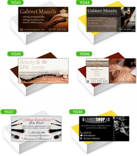 Wizytówki firmowe reklamowe 200szt dużo wzorów AUTO SERWIS SAMOCHODOWY na Arena.pl