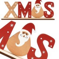 Napis drewniany xmas ozdobny dekoracja świąteczna ozdoba figurka na święta
