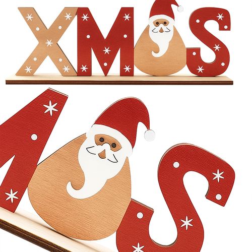 Napis drewniany xmas ozdobny dekoracja świąteczna ozdoba figurka na święta na Arena.pl