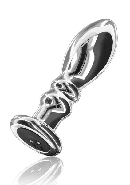 Buttplug Vibr. Ribbed Medium Silver zdjęcie 1