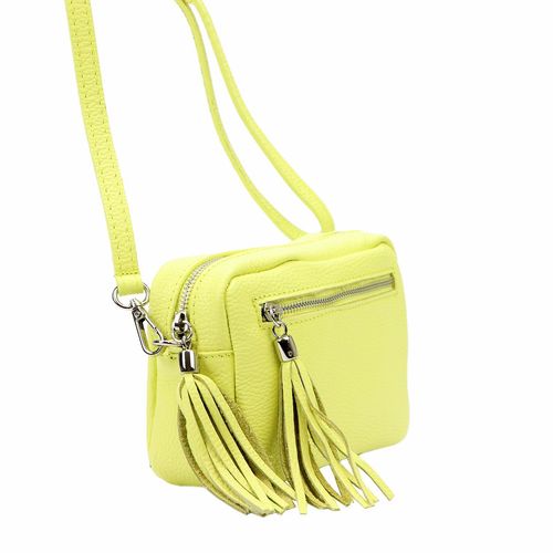 Damska listonoszka torebka Skórzana z brelokiem frędzlem i kieszeniami Luka na Arena.pl