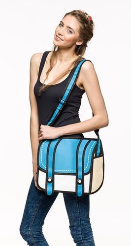 Rysowana Torba 3D jak z Kreskówki - Niebieska na Arena.pl