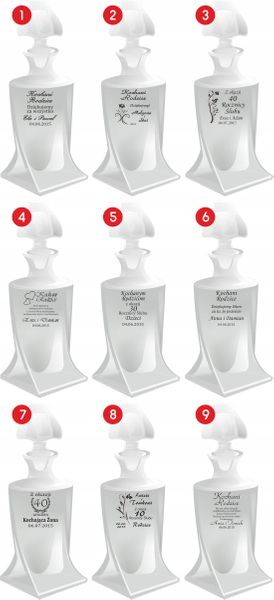 Karafka podziękowanie urodziny Etui 2 kieliszki zdjęcie 6