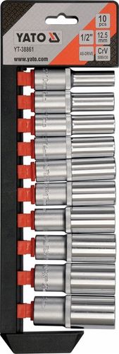 Zestaw nasadek długich 1/2", 10 szt. YATO YT-38861 na Arena.pl