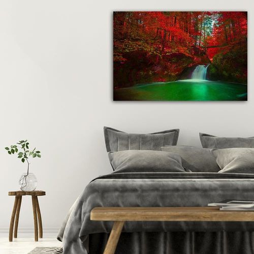 Deco Panel, Wodospad i jesienne drzewa 90x60 na Arena.pl