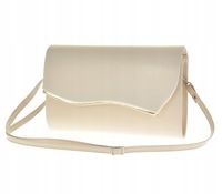 Laura Biaggi - torebka wizytowa kopertowa brż mat klapa holo LA139