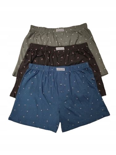 3-PAK BOKSERKI ~ M ~ 100% BAWEŁNA luźne szorty bawełniane SPODENKI na Arena.pl