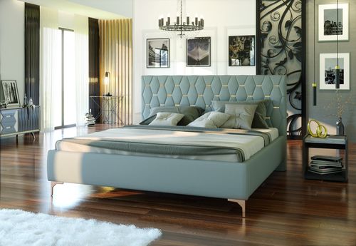 Łóżko podwójne tapicerowane PASSION 140x200 Sypialniane Tapicerowane na Arena.pl