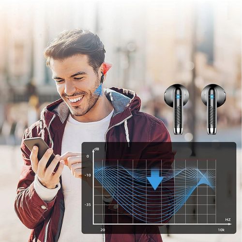 Słuchawki bezprzewodowe Bluetooth Drsaec J55 czarne na Arena.pl