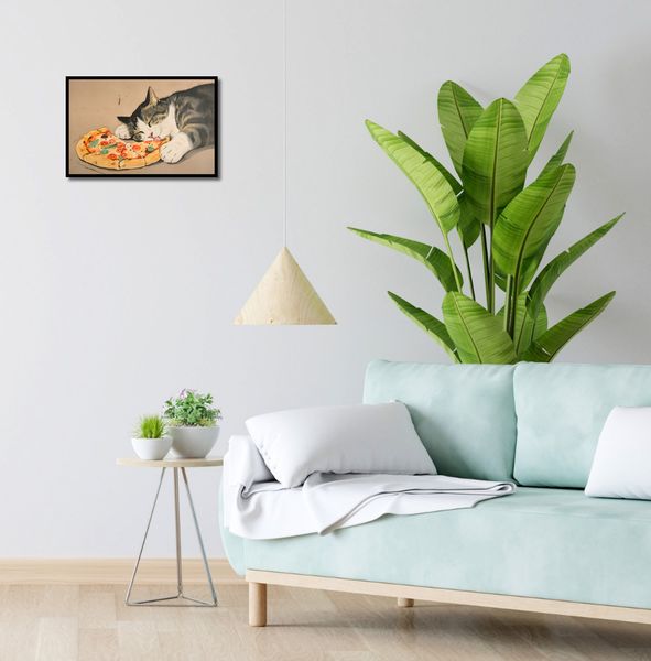 Plakat 45x30cm Pizza Dla Kota zdjęcie 4