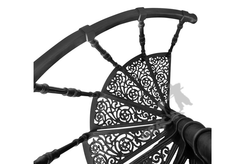 SCHODY KRĘCONE FI 1,22 M - WZÓR NR 1 - 1 TRALKA NA STOPNIU ŻELIWNE zdjęcie 5