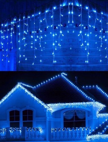 SOPLE 500 LED LAMPKI ZEWNĘTRZNE IP44 STAŁE + FLASH KURTYNA ŚWIETLNA BIAŁE na Arena.pl