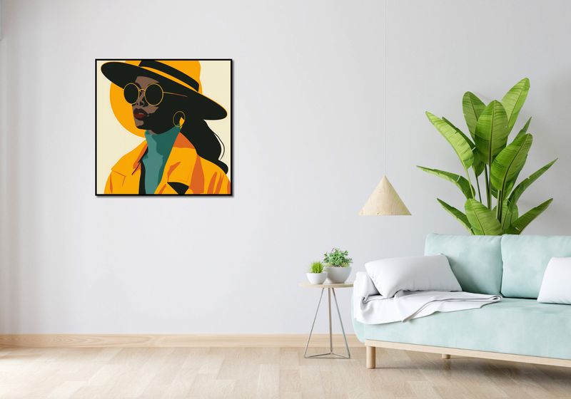 Plakat 80x80cm Żółta Stylowość zdjęcie 4