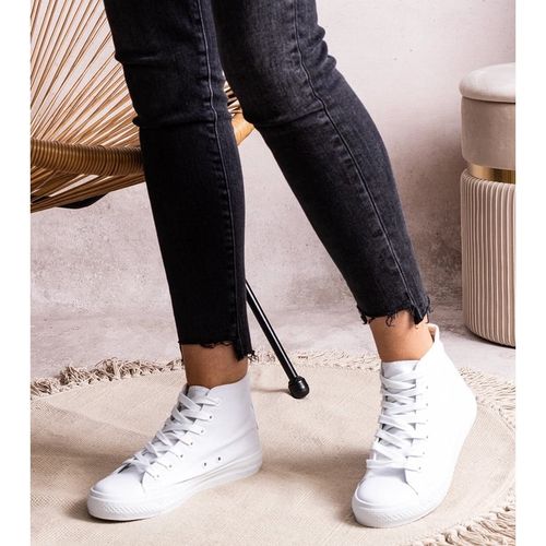 Białe wysokie trampki r.38 na Arena.pl