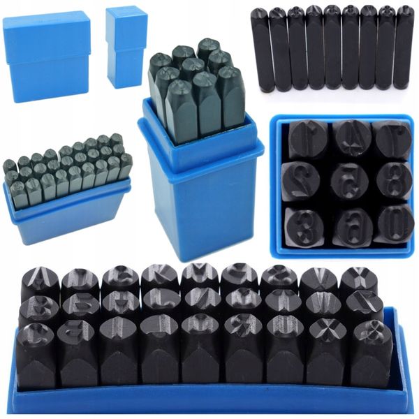 NUMERATOR NUMERATORY ZNACZNIKI LITERY + CYFRY 8MM STEMPLE DO NABIJANIA STAL zdjęcie 1