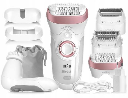 DEPILATOR BRAUN Silk-epil 9 DELUXE FACE PACK Wet&Dry+ GOLARKA + DODATKI 4w1 na Arena.pl