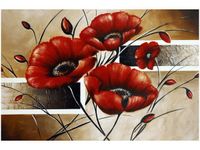 100 70CM OBRAZ PŁÓTNO POLNE MAKI PŁÓTNO RAMA