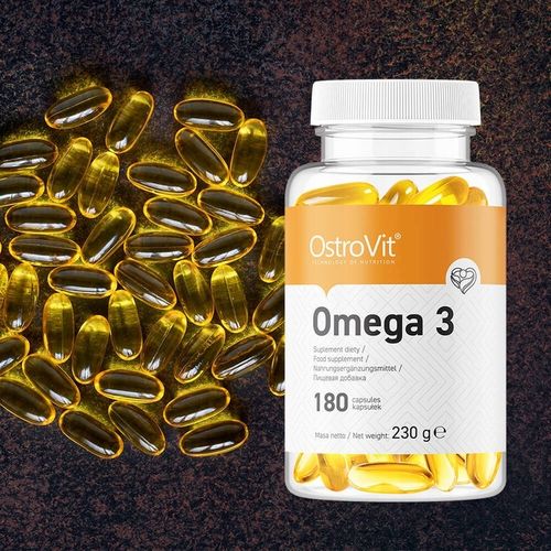 OstroVit Omega 3 180 kapsułek WITAMINY KWASY TŁUSZCZOWE na Arena.pl