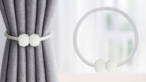 SPINKA SZNURKOWA DO ZASŁON FIRAN MAGNES KLAMRA UPIĘCIE SZNUREK DO FIRANEK na Arena.pl