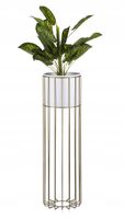 Złoto biały kwietnik stojący 70 cm LOFT metalowy