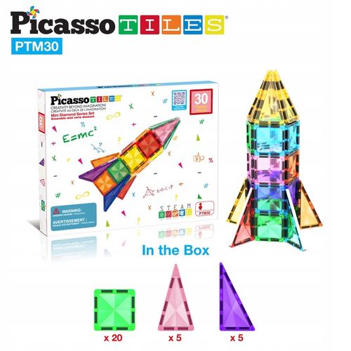 Klocki magnetyczne konstrukcyjne wersja podróżna dla dzieci edukacyjne 30el na Arena.pl