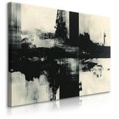 Obraz Canvas Do Sypialni Abstrakcja Czarny Wzór Akwarele 90cm x 60cm