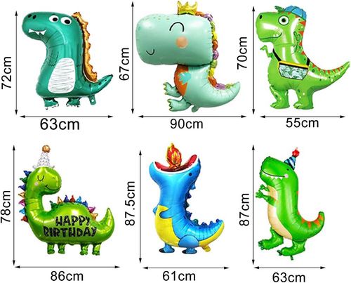 6 dużych balonów foliowych dinozaurów na urodziny na Arena.pl